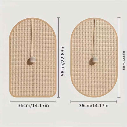 Sisal Cat Scratching Pad - Durable, Sofa-Safe Scratch Board with Playful Toy for Cats, Cat Mat
