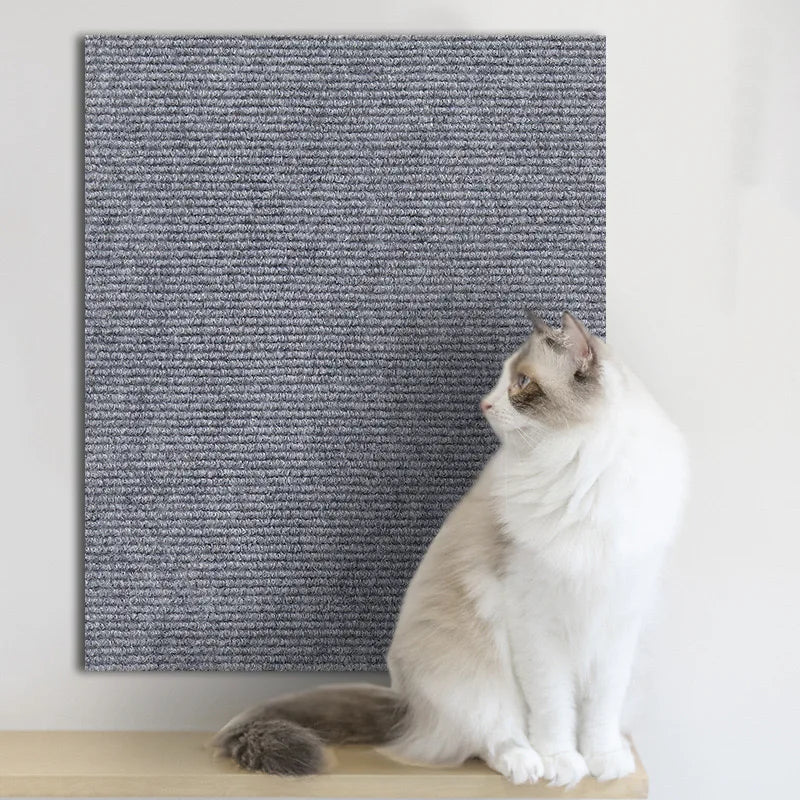 Selbstklebende Katzenkratzmatte, zuschneidbarer Katzenteppich, Katzenkratzmatte für Ecken und Wände, DIY-Kratzschutz für Sofas und Möbel