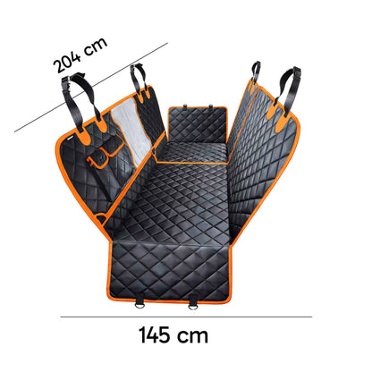 XXL RETOO PetCare 4-in-1 Waterproof 600D Dog Seat Cover, Protective Car Seat Mat for Pets, with Fasteners and Pockets, Durable Upholstery Protection Against Fur, Mud, and Scratches, Easy-to-Clean Travel Mat for Rear Seats of