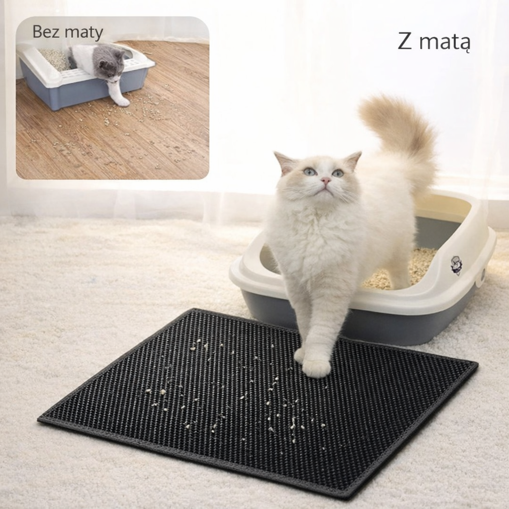 Mata pod kuwetę – Łapacz żwirku 2-warstwowy (wodoodporny)