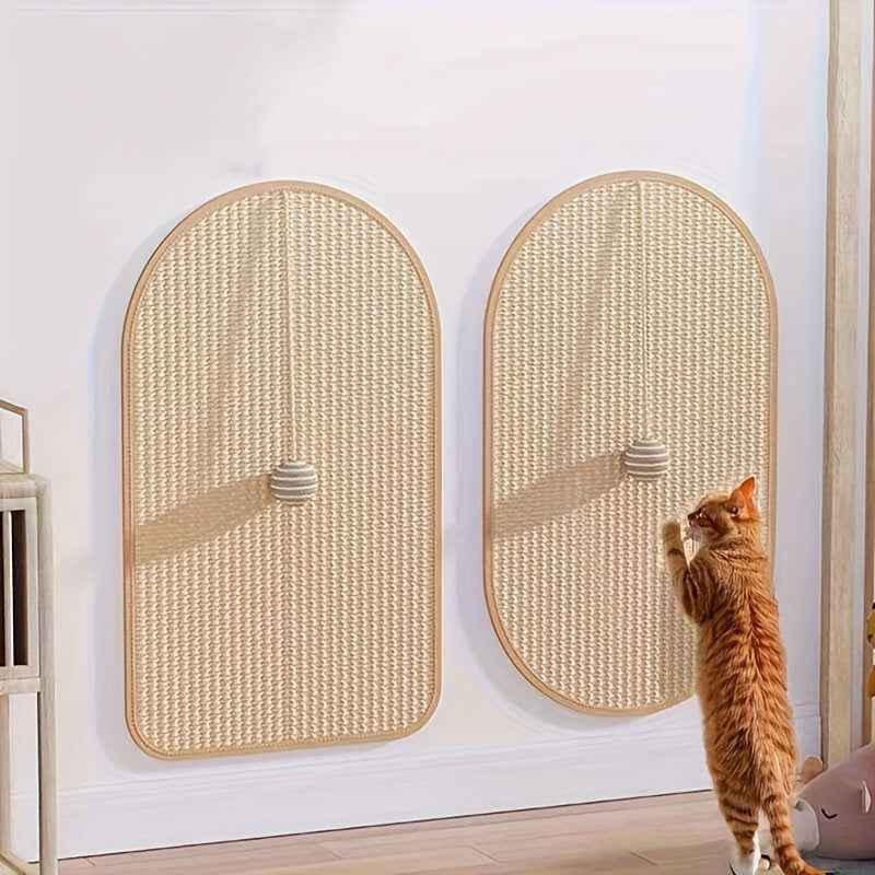 Sisal Cat Scratching Pad - Durable, Sofa-Safe Scratch Board with Playful Toy for Cats, Cat Mat