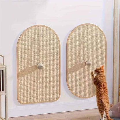 Sisal Cat Scratching Pad - Durable, Sofa-Safe Scratch Board with Playful Toy for Cats, Cat Mat